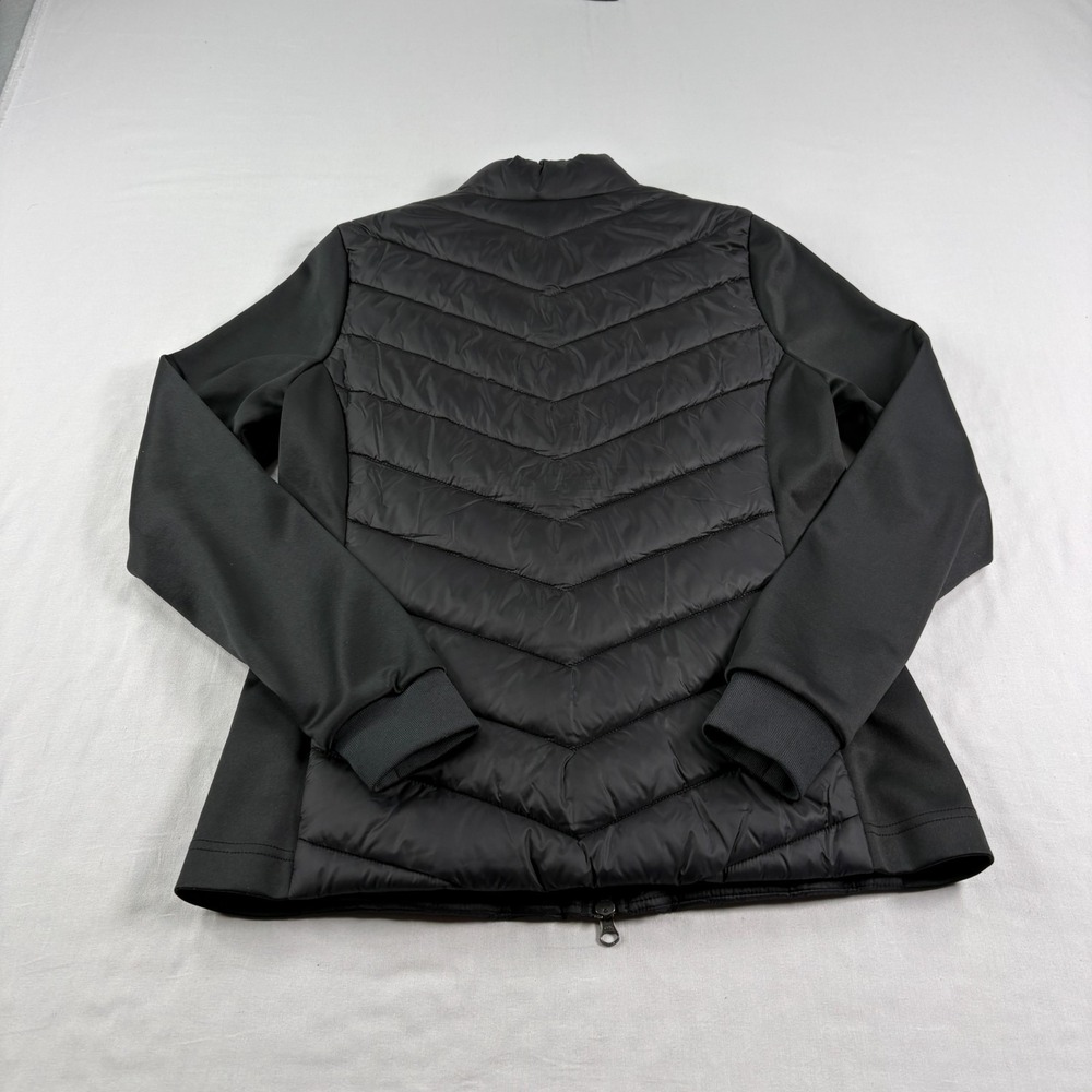 Barbour Jacket Womens Size 6 Black Quilted Hargate Sweat Full Zip Coat - Picture 11 of 12